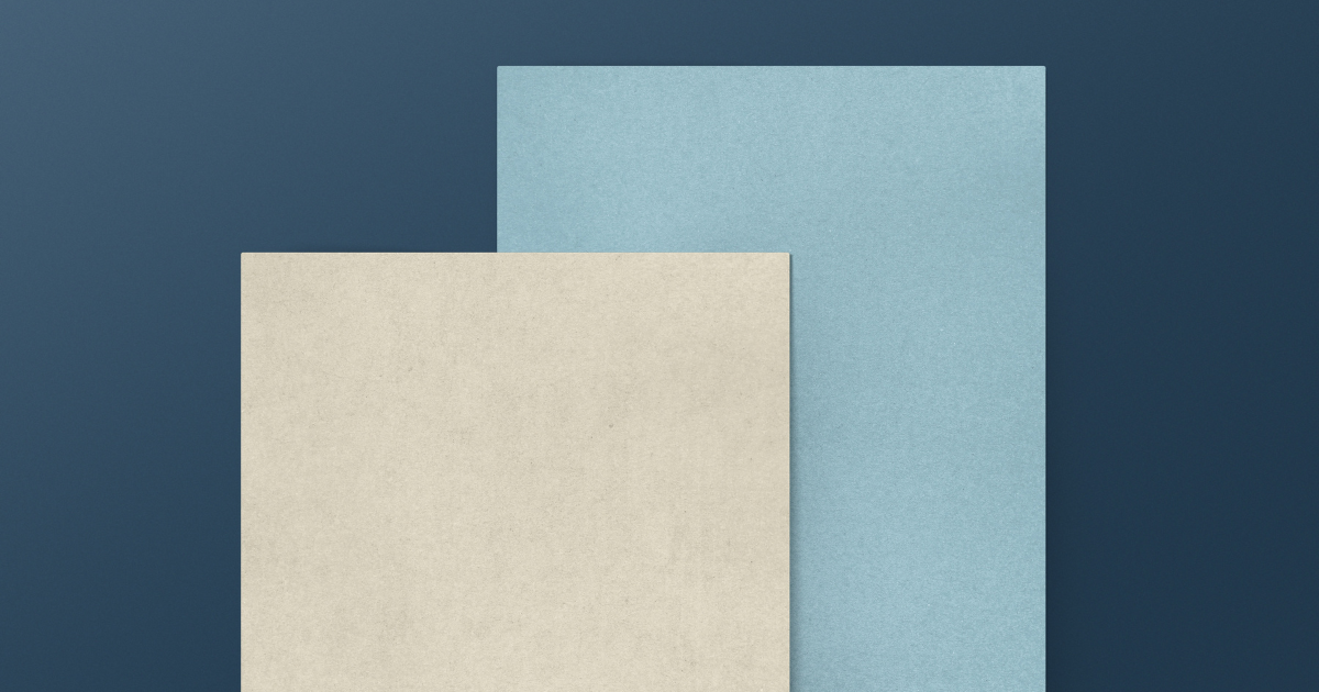 Minimalist dark blue background with white and light blue papers on top of each other